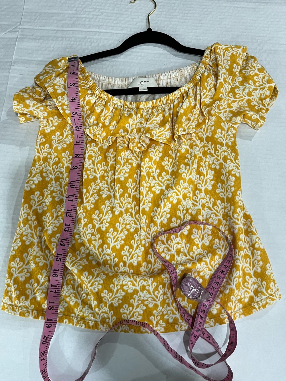 LOFT FLORAL OFF THE SHOULDER TOP - Picture 3 of 14